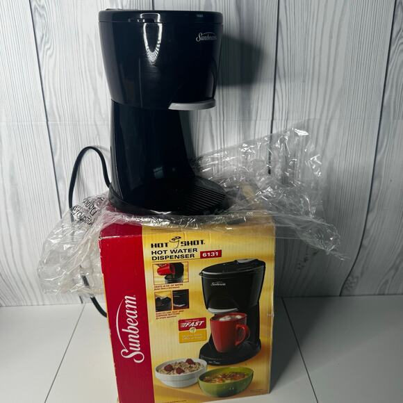 Sunbeam 6131 Hot Shot Water Dispenser 6131 Black Open Box Heats 16 Oz Of Water - Picture 3 of 8